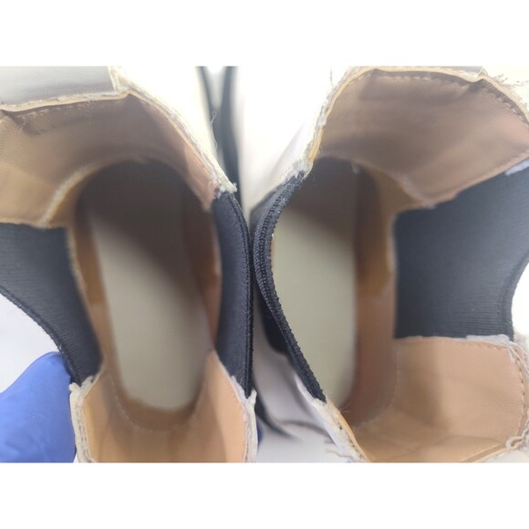 Women White Chunky Chelsea Ankle Boots Platform Street wear Bill 1 Size 10 - Picture 9 of 9